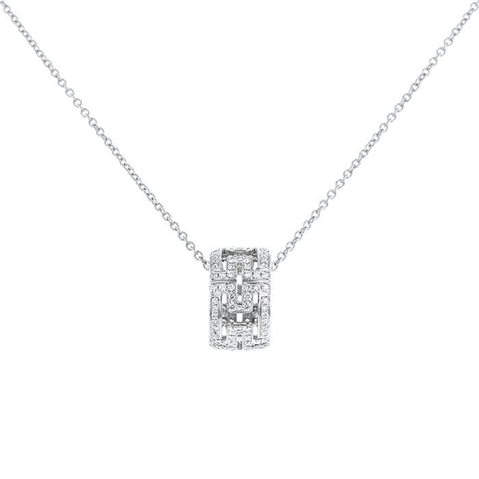[AuraEcho]PARENTESI NECKLACE SILVER DIAMOND