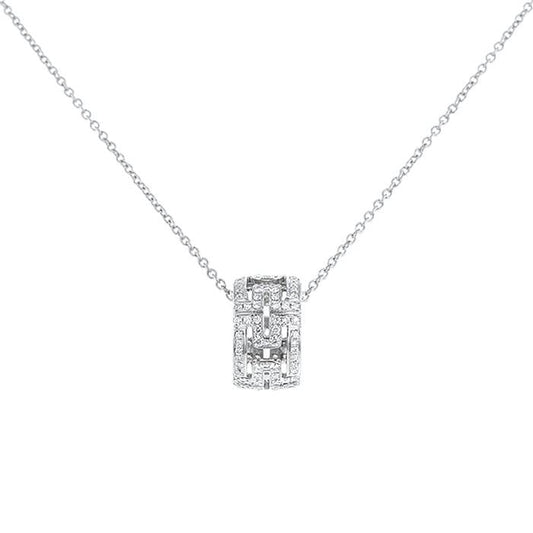 [AuraEcho]PARENTESI NECKLACE SILVER DIAMOND