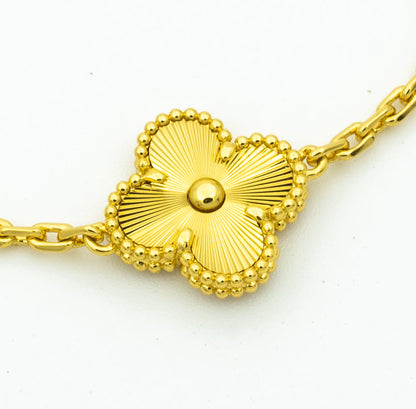 [AuraEcho]CLOVER BRACELET 5 MOTIFS GOLD DIAMOND