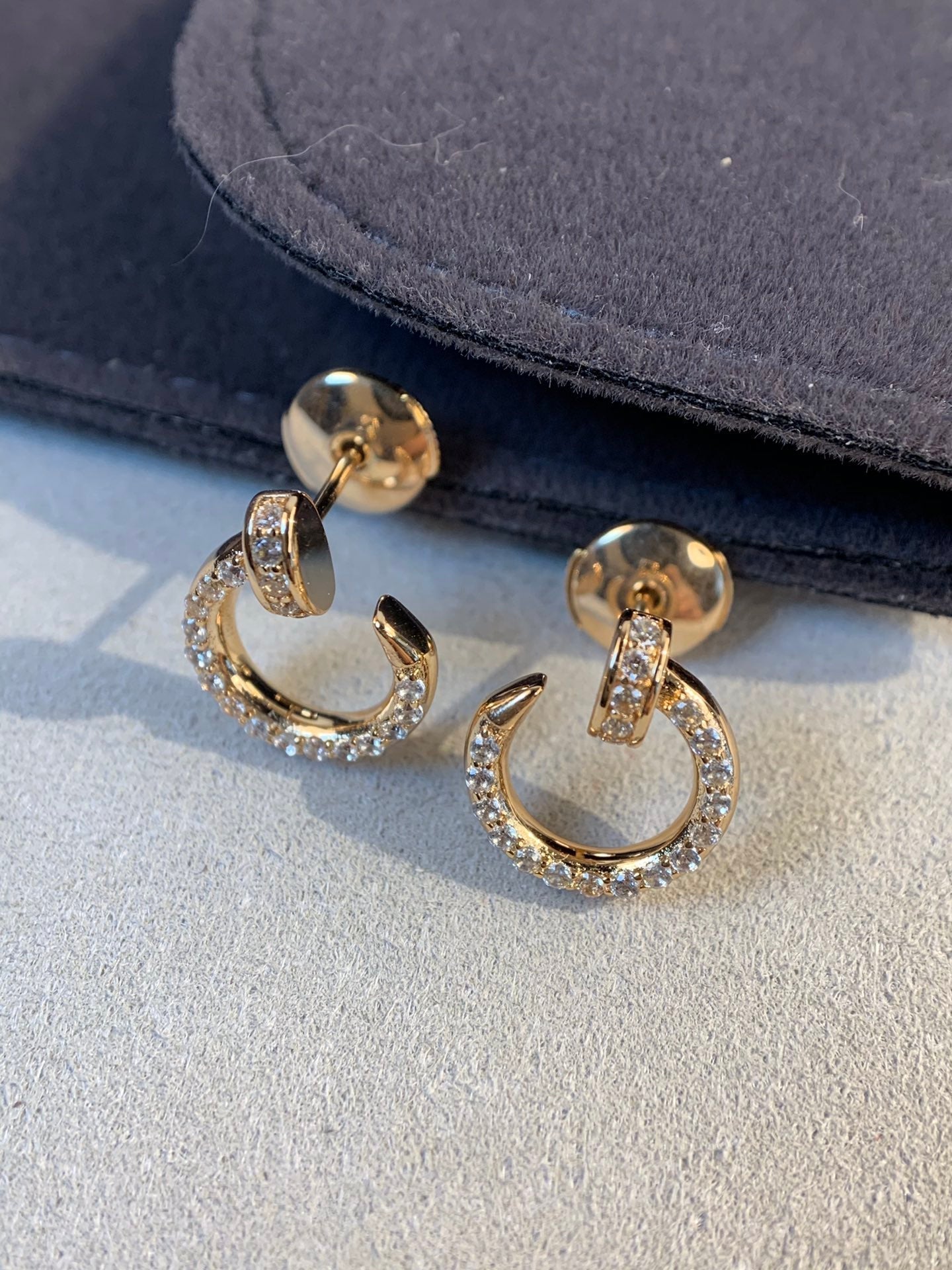 [AuraEcho]JUSTE EARRINGS GOLD DIAMONDS