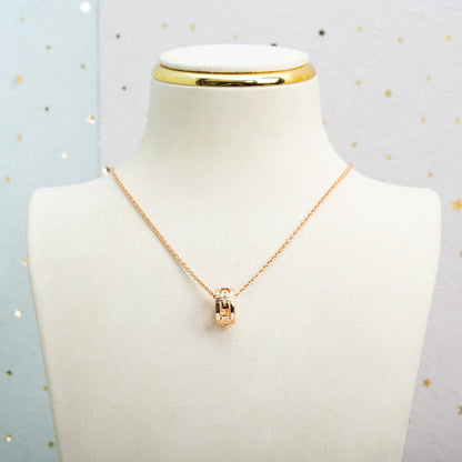 [AuraEcho]PARENTESI NECKLACE PINK GOLD