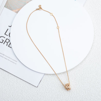 [AuraEcho]PARENTESI NECKLACE PINK GOLD DIAMOND