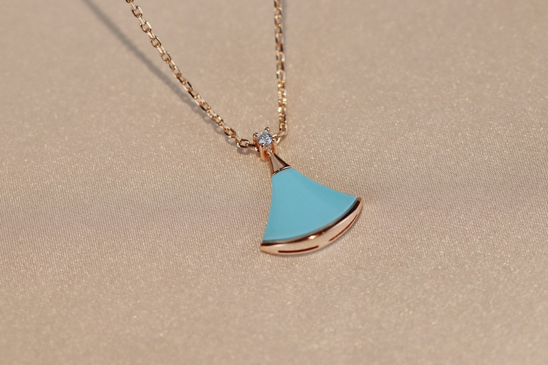 [AuraEcho]DREAM NECKLACE TURQUOISE PINK GOLD