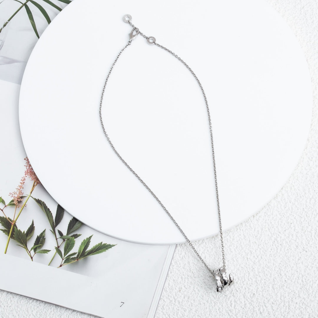 [AuraEcho]SERPENTI SILVER NECKLACE DIAMOND