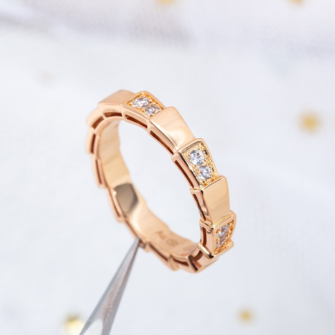 [AuraEcho]SERPENTI RING PINK GOLD  3MM