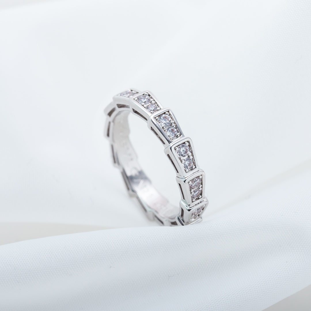 [AuraEcho]SERPENTI RING SILVER DIAMOND PAVED 3MM