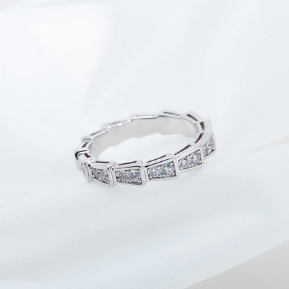 [AuraEcho]SERPENTI RING SILVER DIAMOND PAVED 3MM
