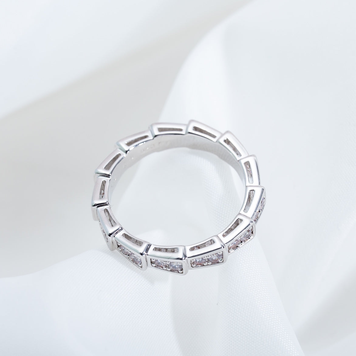 [AuraEcho]SERPENTI RING SILVER DIAMOND PAVED 3MM