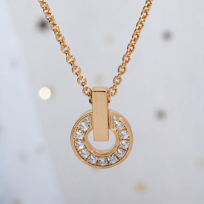[AuraEcho]GARI NECKLACE PINK GOLD DIAMOND