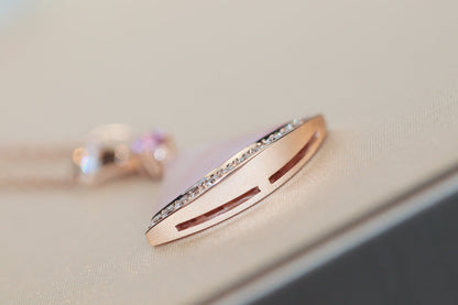 [AuraEcho]DREAM NECKLACE PINK MOP DIAMOND