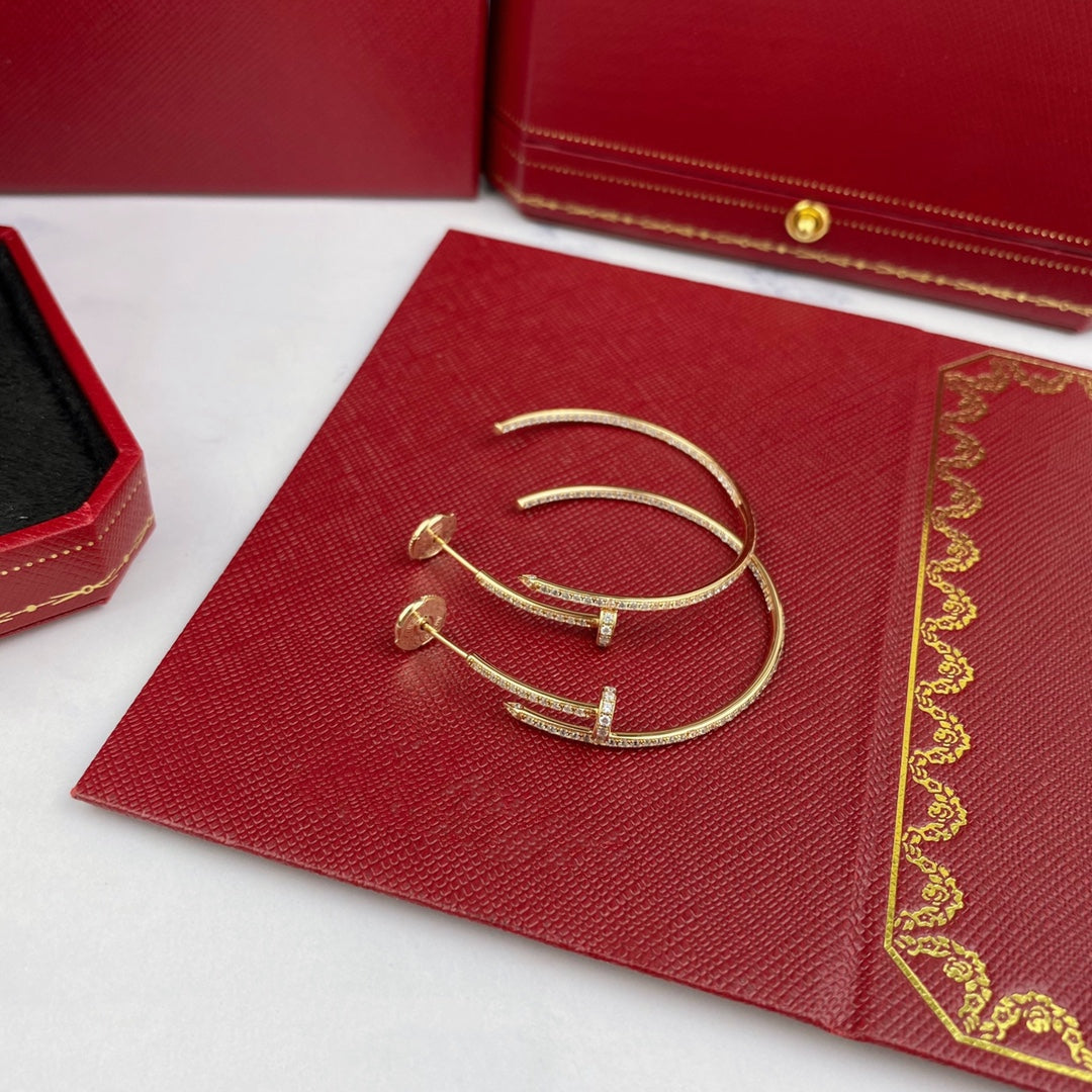 [AuraEcho]JUSTE EARRINGS FULL DIAMONDS 1.8MM