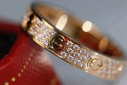 [AuraEcho]LOVE RING 3.6MM DIAMOND PAVED