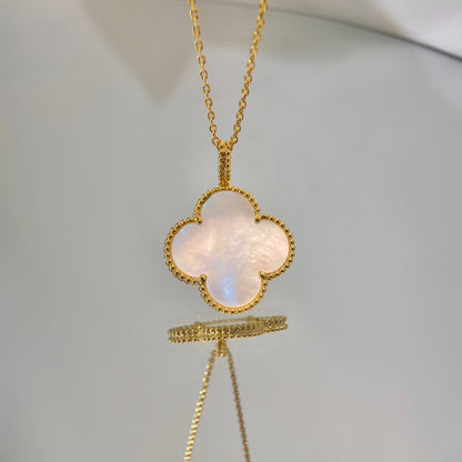 [AuraEcho]CLOVER 25MM MOP LARGE PENDANT NECKLACE