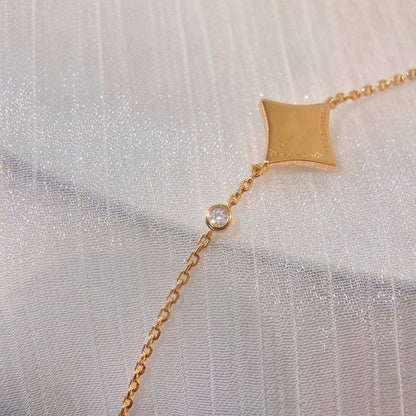 [AuraEcho]COLOR STAR CARNELIAN PINK GOLD DIAMOND BRACELET