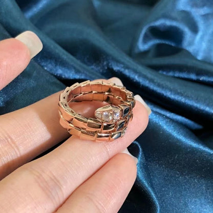 [AuraEcho]SERPENTS DOUBLE ROW DIAMOND RING