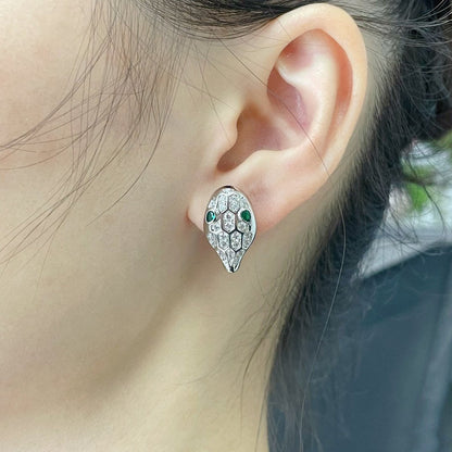[AuraEcho]SERPENT DIAMOND STUD EARRINGS