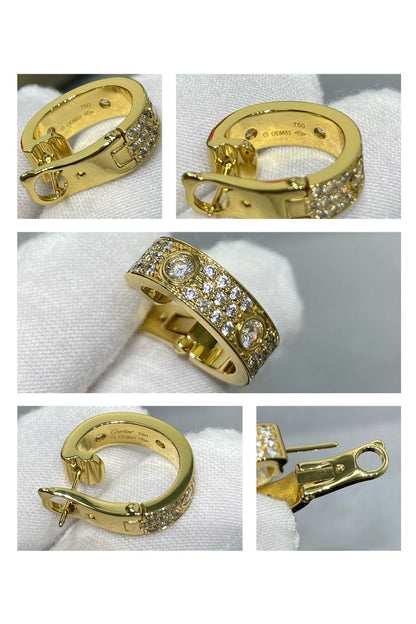 [AuraEcho]LOVE 5.5MM DIAMOND PAVED EARRINGS