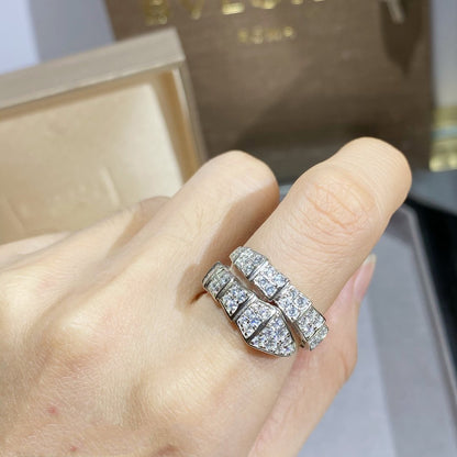 [AuraEcho]SERPENTI RING SILVER DIAMOND PAVED