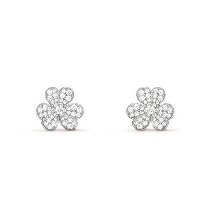 [AuraEcho]CLOVER COMOS DIAMOND EARRINGS SILVER