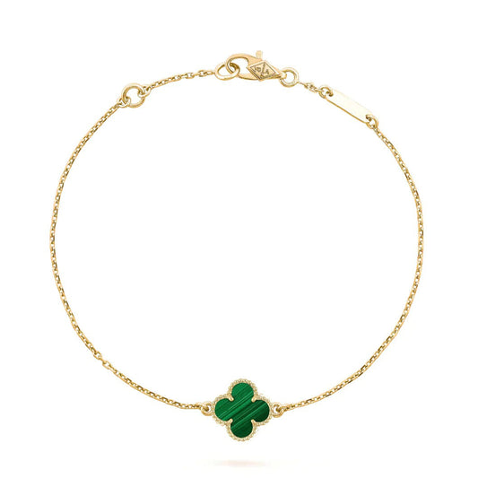 [AuraEcho]CLOVER BRACELET MALACHITE 1 MOTIF