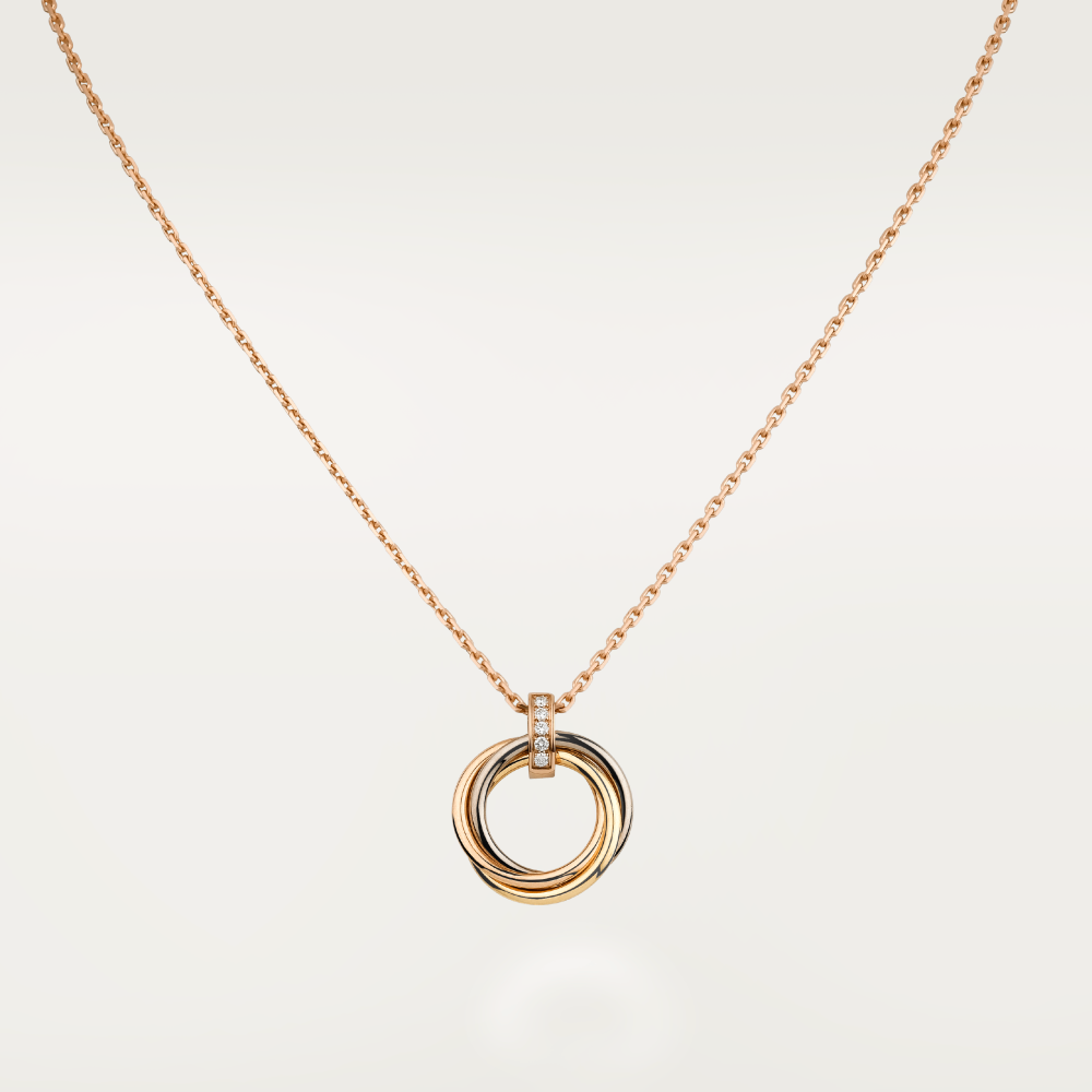 [AuraEcho]TRINITY NECKLACE GOLD  DIAMONDS