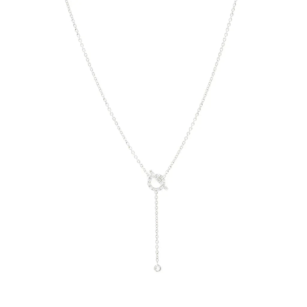 [AuraEcho]FINESSE SILVER DIAMOND NECKLACE