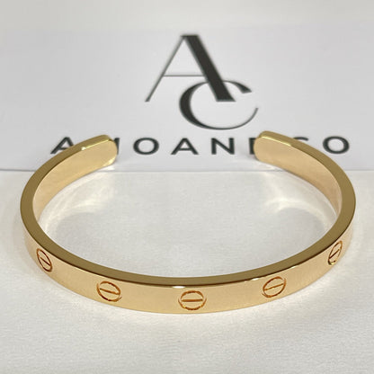 [AuraEcho]LOVE BRACELET 6.1MM OPEN CUFF