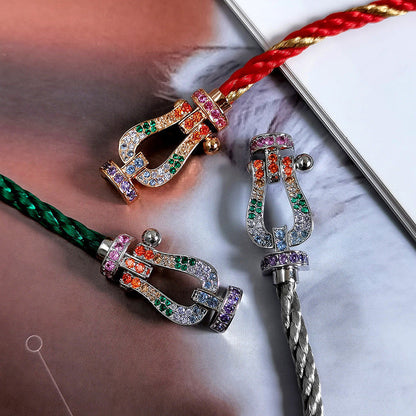 [AuraEcho]FORCE LARGE HORSESHOE  COLORED DIAMOND BRACELET ROSE GOLD