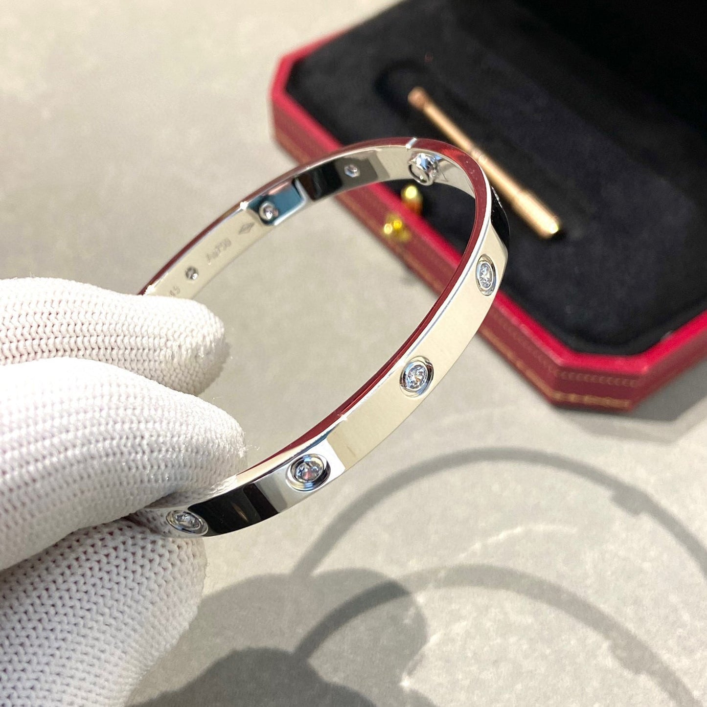 [AuraEcho]LOVE BRACELET 6.1MM 10 DIAMONDS