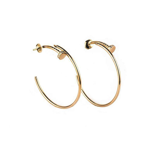 [AuraEcho]JUSTE EARRINGS GOLD DIAMONDS 1.8MM
