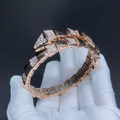 [AuraEcho]SERPENTI WIDE BRACELET PINK GOLD DIAMOND