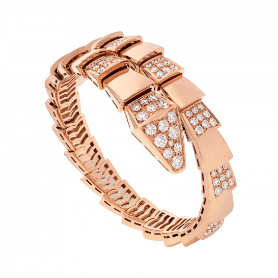 [AuraEcho]SERPENTI WIDE BRACELET PINK GOLD DIAMOND