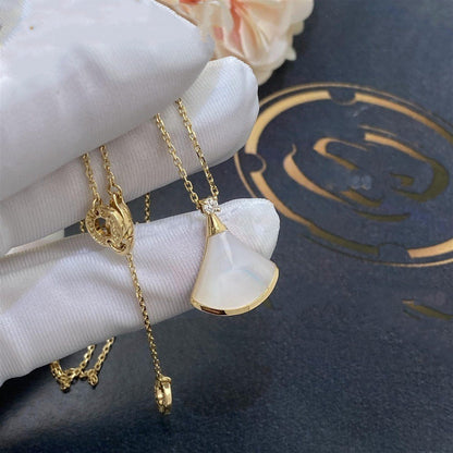 [AuraEcho]DREAM NECKLACE WHITE MOP GOLD 1 DIAMOND