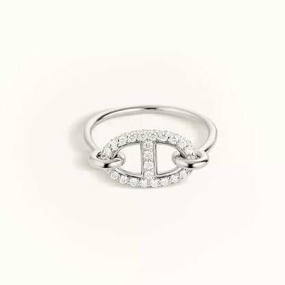 [AuraEcho]RONDE SMALL SILVER DIAMOND RING