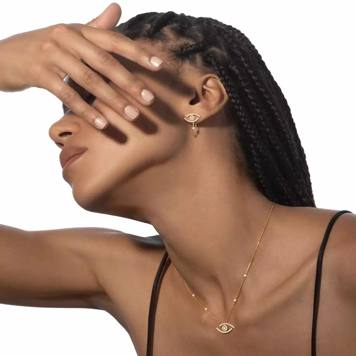 [AuraEcho]Lucky Eye Diamond Earrings
